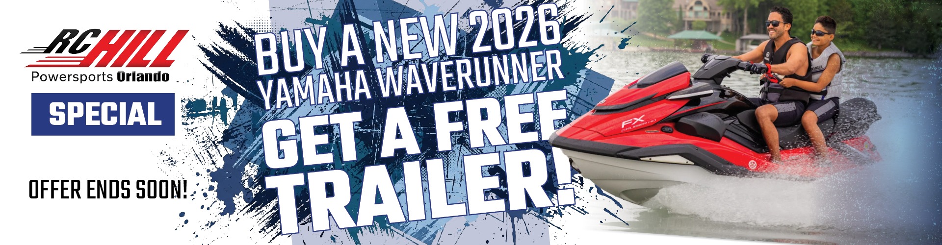 RC Hill 2026 Yamaha Waverunner Free Trailer Promotion